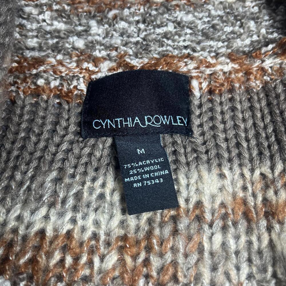 Cynthia Rowley Woman’s Medium Open Front Marled Knit Cardigan Sweater RN: 75343 - Picture 2 of 9